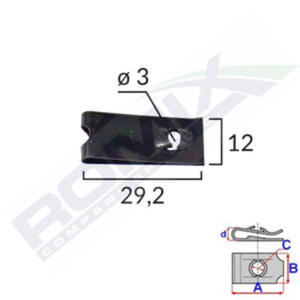 Blaszka montaowa 12 x 29,2  - 2868374021