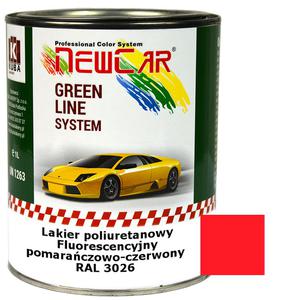 NewCar Lakier poliuretanowy 2K FLUORESCENCYJNY RAL 3026 POMARACZOWO-CZERWONY 1L - 2874052058