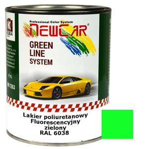 NewCar Lakier poliuretanowy 2K FLUORESCENCYJNY RAL 6038 ZIELONY 1L - 2874052062