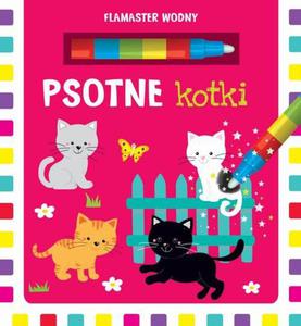 PSOTNE KOTKI KSIECZKA FLAMASTER WODNY - 2873533599