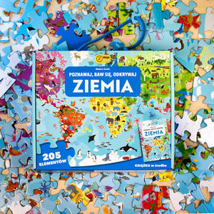 ZIEMIA KSIKA I PUZZLE 205 EL. POZNAWAJ BAW SI ODKRYWAJ - 2873533643