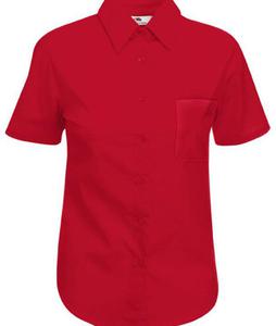 Koszula damska Fit S/S Poplin Shirt Czerwona M - 2827616275