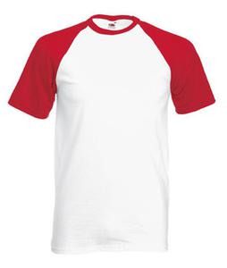 Koszulka Short Sleeve Baseball Biaa/Czerwona L - 2827616392