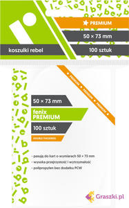 Koszulki na karty Rebel (50x73 mm) "Fenix Premium", 100 sztuk Darmowa dostawa od 300z // Odbir osobisty w Opolu - 2874557806