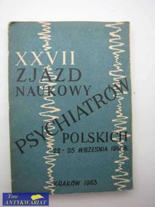 PAMITNIK XXVII ZJAZDU NAUKOWEGO PSYCHIATRW... - 2822512106