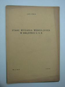 STARE WYDANIE WERGILJUSZA W BIBLJOTECE U.S.B - 2858299141