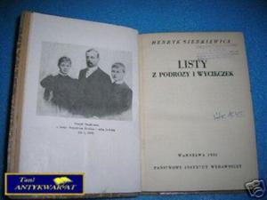 LISTY Z PODRÓY I WYCIECZEK - H.Sienkiewicz