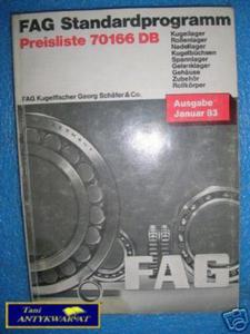 FAG STANDARDPROGRAMM PREISLISTE 70166 DB - 2822529023