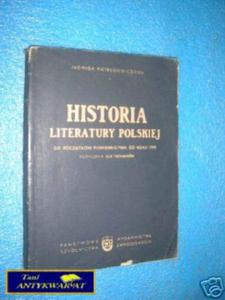 HISTORIA LITERATURY POLSKIEJ - J.Pietrusiewiczowa - 2822529287