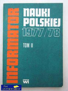 INFORMATOR NAUKI POLSKIEJ 1977/1978 T. 2 - 2822513011