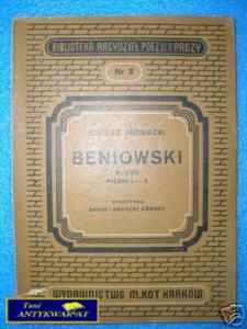 BENIOWSKI POEMA PIENI I-V - J.Sowacki - 2822532333