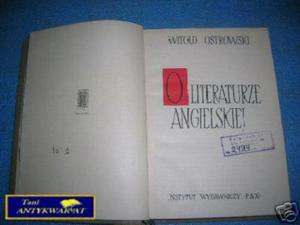 O LITERATURZE ANGIELSKIEJ - W. Ostrowski - 2822540065