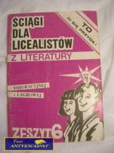 CIGI DLA LICEALISTW Z LITERATURY ZESZYT 6 - 2858291351