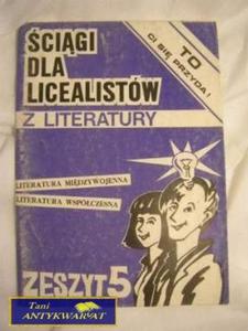 CIGI DLA LICEALISTW Z LITERATURY ZESZYT 5 - 2858291352