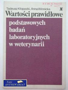 WARTOCI PRAWIDOWE PODSTAWOWYCH BADA LABORATORYJNYCH - 2822545725