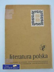 LITERATURA POLSKA DLA KLASY III LO ORAZ KLASY IV TECHNI - 2858292221