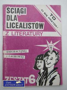 CIGA DLA LICEALISTW Z LITERATURY ZESZYT 6 - 2858292531