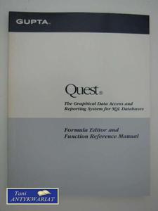 QUEST; formula editor and function reference manual - 2822550451