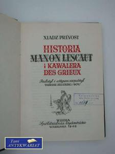 HISTORIA MANON LESCAUT - 2822550577