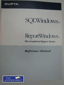 REPORT WINDOWS THE GRAPHICAL REPORT WRITER - 2822550637