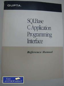 SQL BASE C APPLICATION PROGRAMMING INTERFACE - 2822550638