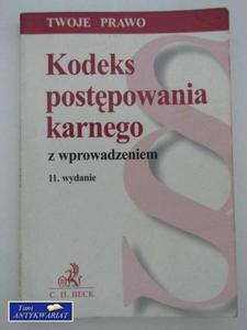 KODEKS POSTPOWANIA KARNEGO Z WPROWADZENIEM - 2822551756