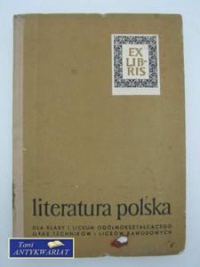 LITERATURA POLSKA DLA KLASY I LICEUM OGLNOKSZTACCEGO - 2822553905