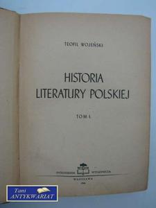 HISTORIA LITERATURY POLSKIEJ - 2822554287