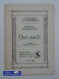 POWTRKA LITERATURY - HENRYK SIENKIEWICZ - QUO VADIS - 2822554571