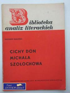 BIBLIOTEKA ANALIZ LITERACKICH - CICHY DON - 2822555274