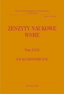 Zeszyty Naukowe WSHE, t. XXXI, Nauki Ekonomiczne - 2860817488