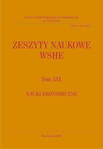 Zeszyty Naukowe WSHE, t. XIX, Nauki Ekonomiczne - 2860817489