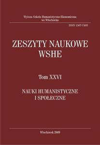 Zeszyty Naukowe WSHE, t. XXVI, Nauki Humanistyczne i Spoeczne - 2860840448