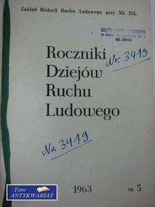 ROCZNIKI DZIEJW RUCHU LUDOWEGO - 2822558440