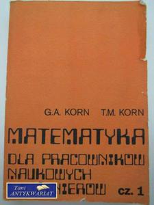 MATEMATYKA DLA PRACOWNIKW NAUKOWYCH I INYNIERW CZ.1 - 2858294261