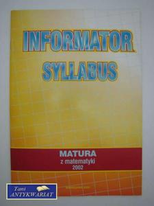 INFORMATOR SYLLABUS MATURA Z MATEMATYKI 2002 - 2822559230