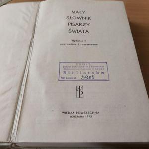 May sownik pisarzy wiata wyd. 1972 rok - 2860853171