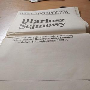 Rzeczpospolita Diariusz Sejmowy sprawozdanie z posiedzenia Sejmu PRL 8-9 padziernika 1982 r. - 2860853428