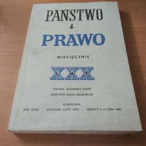 Pastwo i Prawo miesicznik stycze-luty 1976 roku. Zeszyt 1-2 - 2860853703