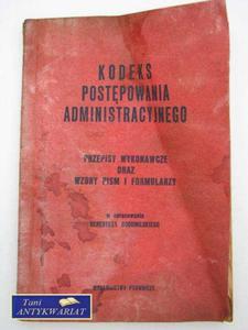 KODEKS POSTPOWANIA ADMINISTRACYJNEGO - 2822560747