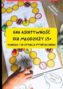 Gra planszowa "Asertywno" dla modziey 15+ (do druku). Pomoc edukacyjna - 2876694813