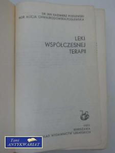 LEKI WSPӣCZESNEJ TERAPII - 2858294892