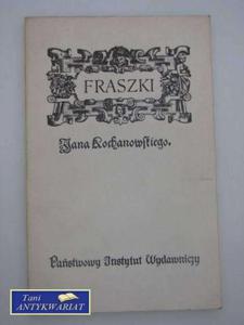 FRASZKI JANA KOCHANOWSKIEGO - 2822564433