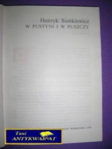 W PUSTYNI I W PUSZCZY-H.Sienkiewicz