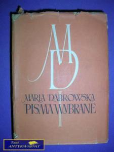 PISMA WYBRANE - Maria Dbrowska - 2822516639