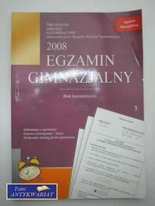 EGZAMIN GIMNAZJALNY 2008 BLOK HUMANISTYCZNY - 2822572685