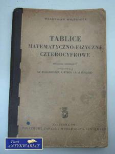 TABLICE MATEMATYCNO-FIZYCZNE CZTEROCYFROWE - 2822574157