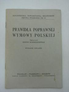 PRAWIDA POPRAWNEJ WYMOWY POLSKIEJ - 2858297609