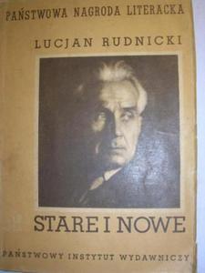 STARE I NOWE-P. NAGRODA LITERACKA-L.Rudnicki - 2822517921