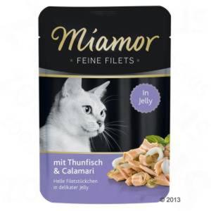 Miamor Adult misne filety w delikatnej galaretce z tuczykiem i kalmarami 100g - 2832474833